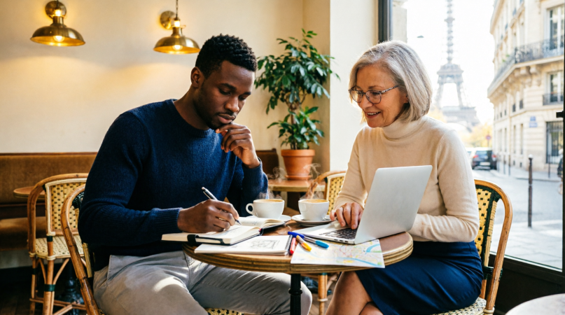 Séance de mentorat en binôme
